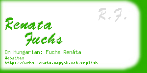 renata fuchs business card